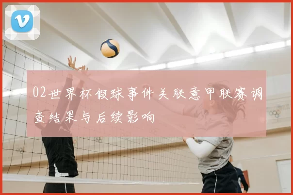 02世界杯假球事件关联意甲联赛调查结果与后续影响